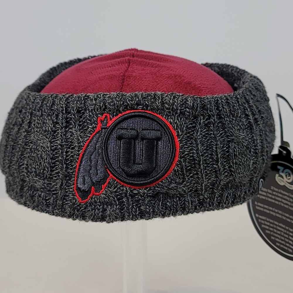 Zephyr Utah Utesโ Headband Mens Womens Grey Red Knit Fleece Lined NCAA Fan Gear